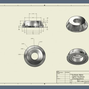 Alpine Ligher Escutcheon Drawing
