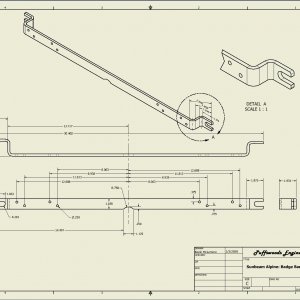 Alpine Badge Bar Support Iron Drawing